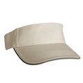 Laundered Chino Twill Visor w/ Contrasting Mock Sandwich Trim (Stone Beige/Putty Green)